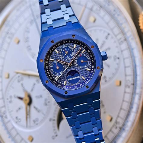 audemars piguet royal oak perpetual calendar in blue ceramic price|Audemars Piguet quantieme perpetual calendar.